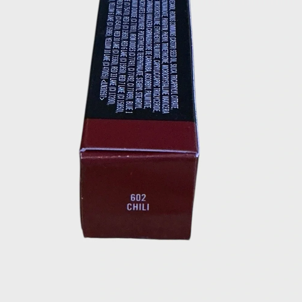 MAC Matte Lipstick Chili 602 Full Size 3g 0.10 oz NIB Dark Warm Red Brick